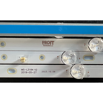 Комплект ленти универсални 55" - 5 ленти x 10 LED - 3V - 1077mm - CX55D10-ZC52AG-02 - 303CX550054 - JL.D55052330-006AS-M_V01