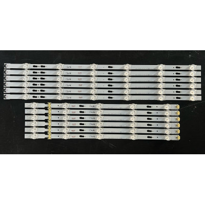 LED Backlight Strip Samsung 55" - 6 strips x 11 LEDs (5 + 6) - 3V - 1130mm - V5DF-550DCA-R2 + V5DF-550DCB-R2