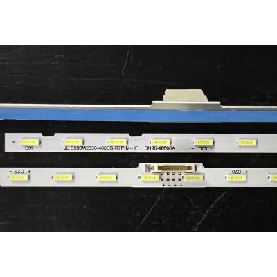 LED Backlight Strip Samsung 58" - 2 strips side x 42 LEDs - 6v - 630mm - JL.E580M2330-408BS-R7P-M-HF