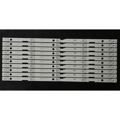 LED Backlight Strip Sharp 55" - 10 strips x 5 LEDs - 3V - 513mm - RF-AJ550E30-0501S-04