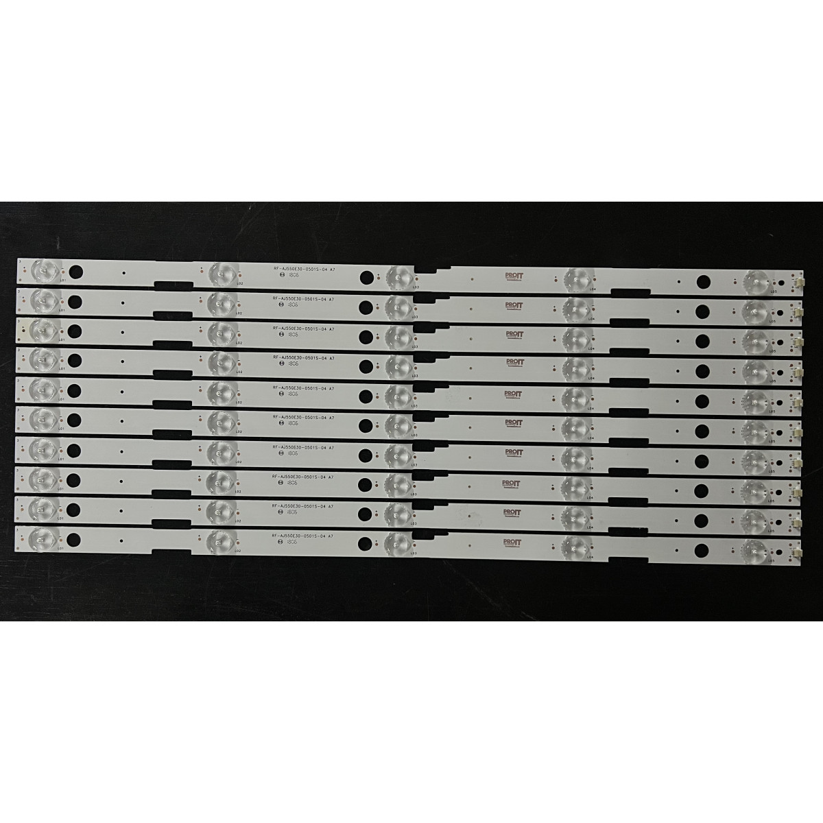 LED Backlight Strip Sharp 55" - 10 strips x 5 LEDs - 3V - 513mm - RF-AJ550E30-0501S-04