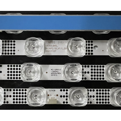 LED Backlight Strip TCL 50" - 2 strips x 13 LEDs - 6V - 495mm - GIC50LB45-3030F2.1D-V1.1 - 4C-LB5013