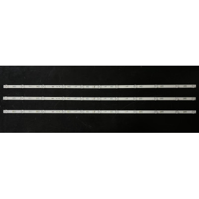 LED Backlight Strip other brands 49" - 3 strips x 11 LEDs - 3V - 930mm - 49D1200 - 4C-LB490T-HR9 - 4C-LB490T-HRA