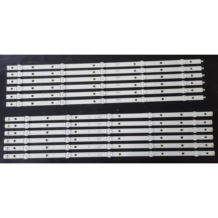LED Backlight Strip Philips 55" - 6 strips x 10 LEDs (5+5) - 6A + 6B, 12 pieces - 3V