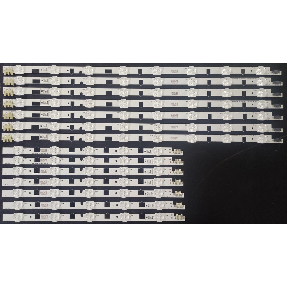 Samsung 39" TV LED háttérvilágítás készlet - 7 darab x 13 LED (7A + 7B - 8 + 5 LED), 3V, 800mm, 14 darab