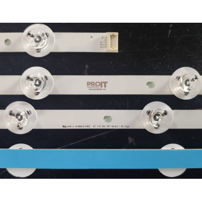 LED Backlight Strip LG 42" - 10 strips - 3R1+3L1+2R2+2L2, 3V, 820mm - 42" V14 Slim DRT Rev0.6