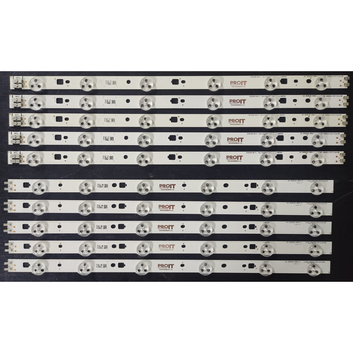 LED Backlight Strip Samsunt 40" - 5 strips x 12 LEDs, 5L + 5R, 6 + 6 LEDs