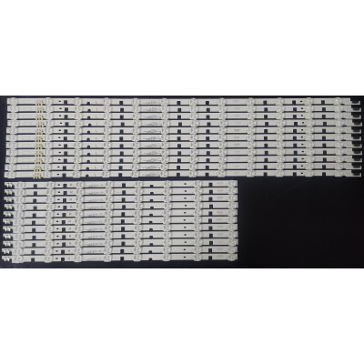 LED Backlight Strip Samsung 60" - 11 strips x 20 LEDs - 22 strips total - 11L + 11R - 12 + 8 LEDs - 3V - 1268mm