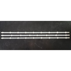 LED Backlight Strip Vestel / Toshiba / Telefunken 39" - 3 strips - 2 strips x 9 LEDs + 1 strip x 8 LEDs - 725mm