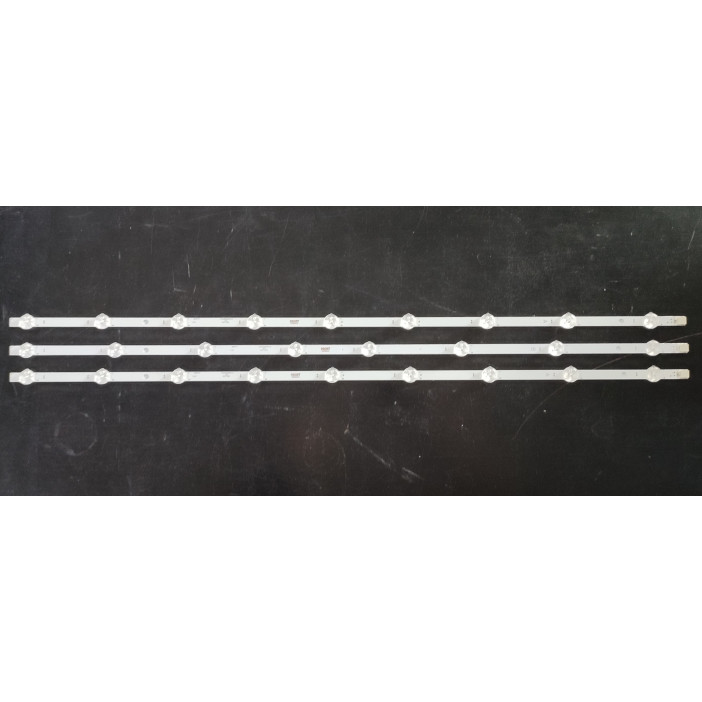 LED Backlight Strip Vestel / Toshiba / Telefunken 39" - 3 strips - 2 strips x 9 LEDs + 1 strip x 8 LEDs - 725mm