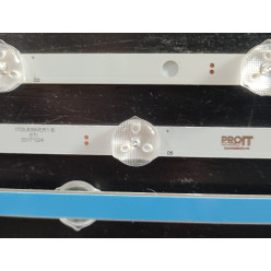 LED Backlight Strip Vestel / Toshiba / Telefunken 39" - 3 strips - 2 strips x 9 LEDs + 1 strip x 8 LEDs - 725mm