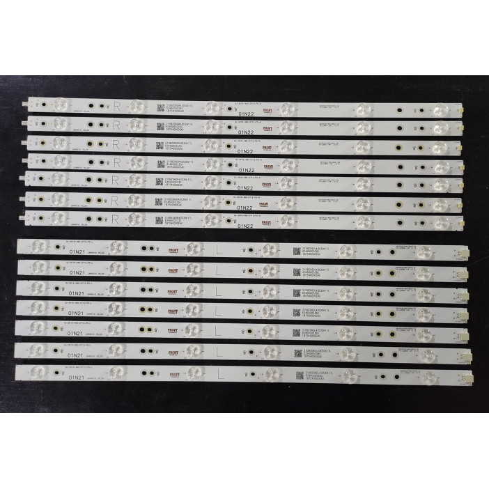 Set barete LED Philips 49" - 7 barete x 12 leduri (6 + 6 leduri), 14 bucati - 1000mm - LB49016 V0_00 + V1_00