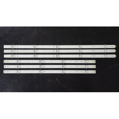 LG 49" TV LED háttérvilágítás készlet - 3 darab x 9 LED - 4 + 5 LED - A + B - 6 darab - 49UJ65 A Type + 49UJ65 B Type