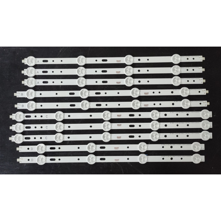 LED Backlight Strip Vestel / Philips / other brands 40" - set 10 strips -  SVS400A73 - SVS400A79 - 3V - 3A+2B+3C+2D