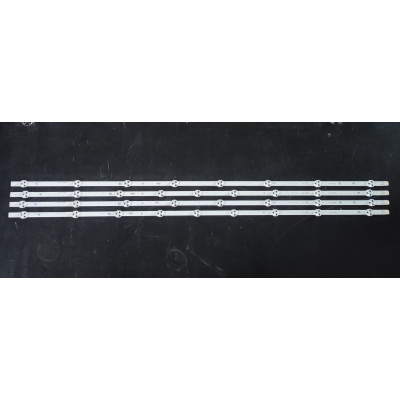 LED Backlight Strip other brands 43" - 4 strips - 2A x 8 LEDs + 2B x 9 LEDs, 3V, 817mm - 17DLB43VER3