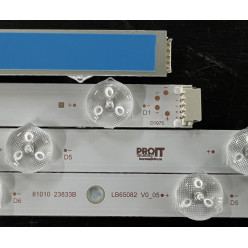 LED Backlight Strip Sony 65" - 20 strips x 9 LEDs - 12v - 645mm - LB65082 V0_05