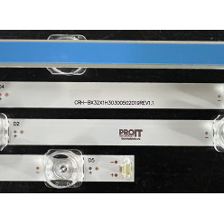 LED Backlight Strip Hisense 32" - 2 strips x 5 LEDs - 3V - 535mm - CRH-BX32X1H30300502019REV1.0