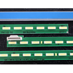 Set barete LG 55" - 2 barete laterale x 60 leduri - 6V - 604mm - V16 ART3 2465/2466 REV05 L-type/R-type