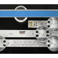 Комплект ленти LG 43" - 5 ленти x 5 LED - 3V - 465mm - SSC_Y21 Slim Trident 43UP80_S