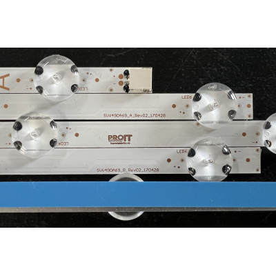 LED Backlight Strip other brands / Panasonic 49" - 8 strips x 6 LEDs - 6A + 2B - 3V - 520mm - SVV490A69_A B