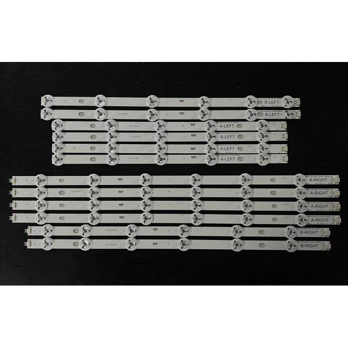 LED Backlight Strip Panasonic 48" - 6 strips (Left + Right) - 12 strips total - 3V - 4A left + 4A right + 2B left + 2B right