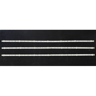 LED Backlight Strip other brands / Hitachi 43" - 3 strips x 7 LEDs - 2A + 1B - 3V - 800mm - 17DLB43VER13-A + 17DLB43VER13-B