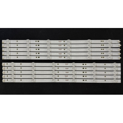 LED Backlight Strip other brands 49" - 5 strips x 12 LEDs, 5L + 5R, 10 strips x 6 LEDs, 3V, 995mm