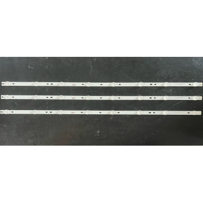 LED Backlight Strip Sharp 40" - 3 strips x 8 LEDs - 3V - 765mm - RF-AJ400016SS30-0801 A1