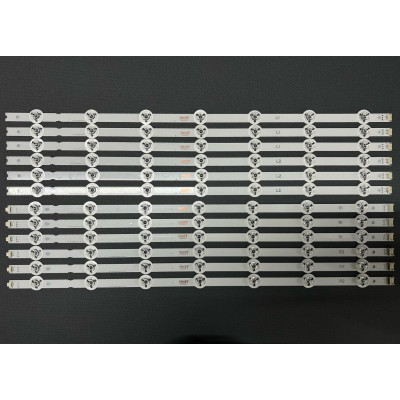LED Backlight Strip LG 55" - 6 strips x 14 LEDs - 12 strips x 7 LEDs - 3V - 1135mm - 3R1+3L1+3R2+3L2