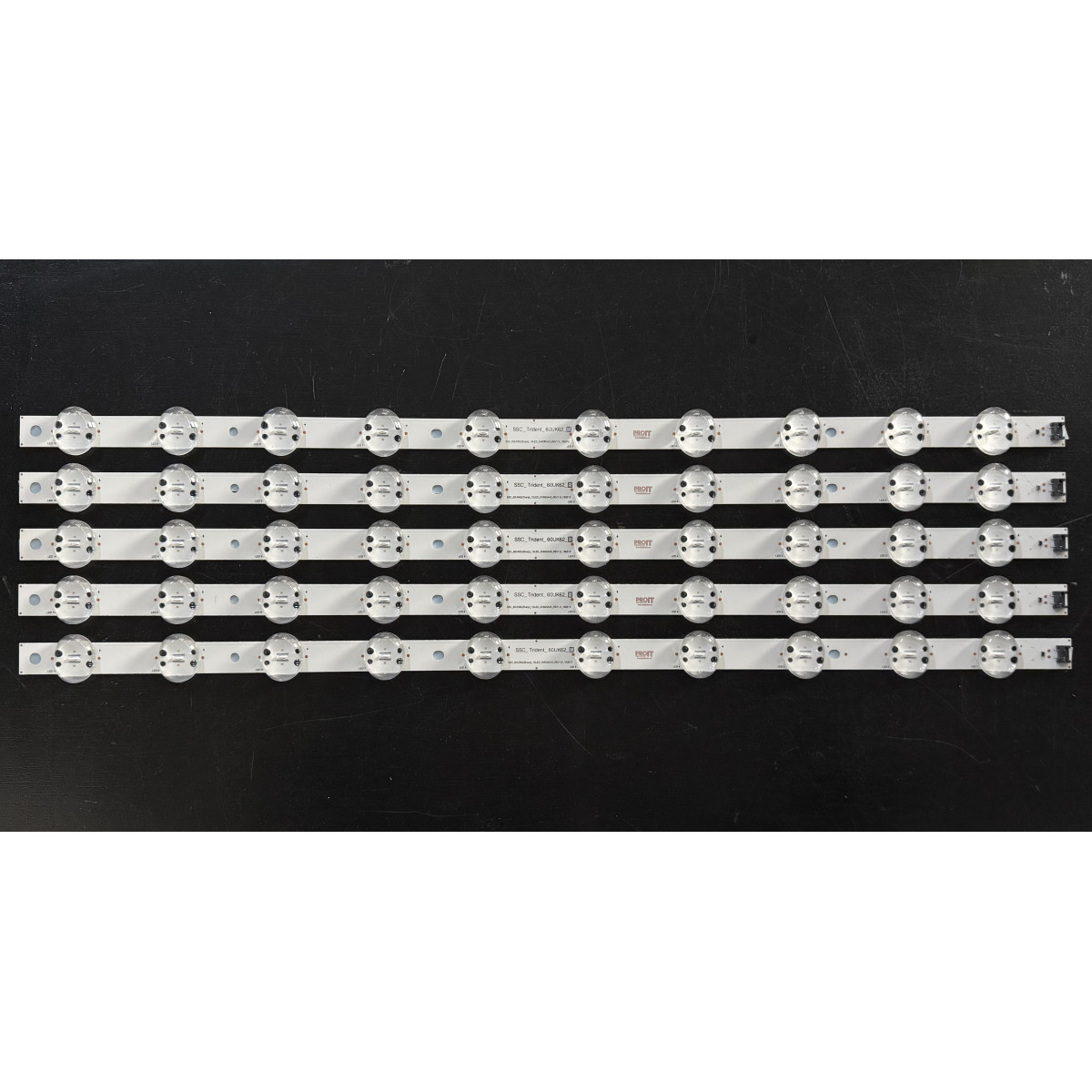 LED Backlight Strip LG 60" - 5 strips x 10 LEDs - 6V - 670mm - SSC_Trident_60UK62_S