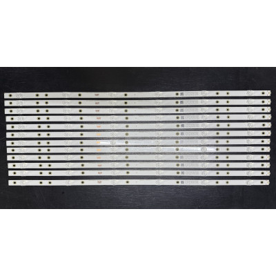 LED Backlight Strip Philips 65" - 12 strips x 6 LEDs - 3V - 675mm - LBM650M0601-HF-4(0)