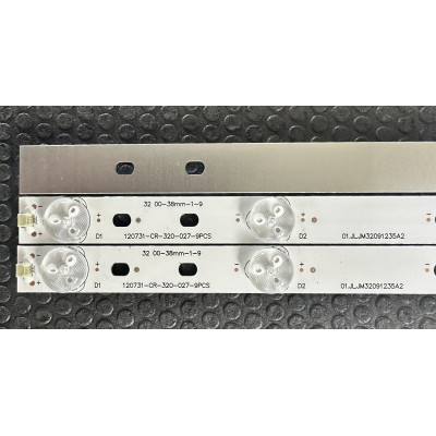 LED Backlight Strip other brands 32" - 3 strips x 9 LEDs - 3V - 620mm - 01.JL.JM32091235A2
