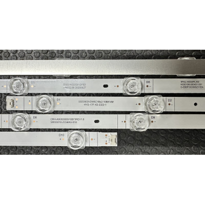 LED Backlight Strip other brands / Skyworth 55" - 5 strips x 10 LEDs - 3V - 1088mm - 5800-W55000-GP00 - white light