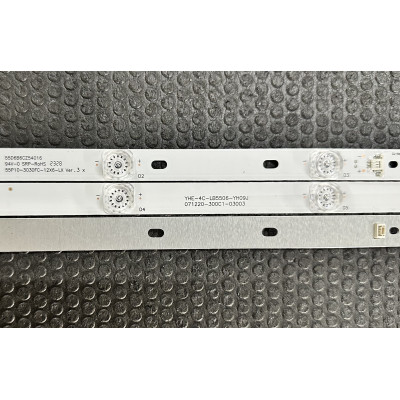 LED Backlight Strip other brands / TCL 55" - 12 strips x 6 LEDs - 6V - 539mm - TCL-55P10-3030FC-12X6 - white light