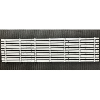 Комплект ленти LED универсални / Arcelik 65" - 10 ленти x 7 LEDs - 3V - 710mm - LG Innotek ARCELIK 65Inch REV0.2