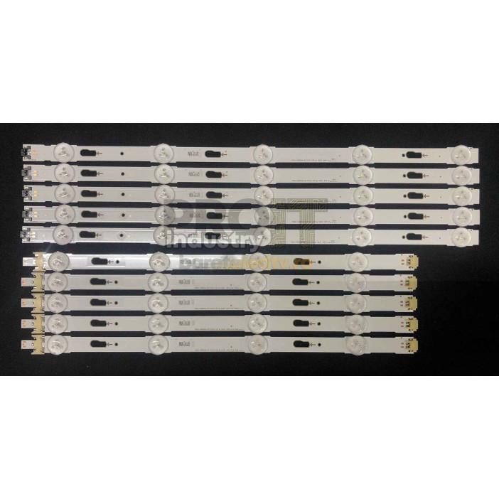 LED Backlight Strip Samsung 40" - 5 strips x 9 LEDs (5 + 4 LEDs), 3V, 10 pieces - V5DU-400DCA-R1 - V5DU-400DCB-R1