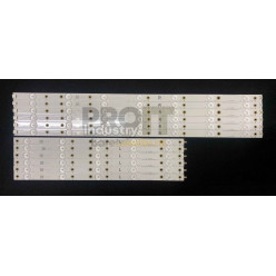 LED Backlight Strip Philips 50" - 6 strips x 12 LEDs (7 + 5 LEDs), 3V, 12 pieces L + R