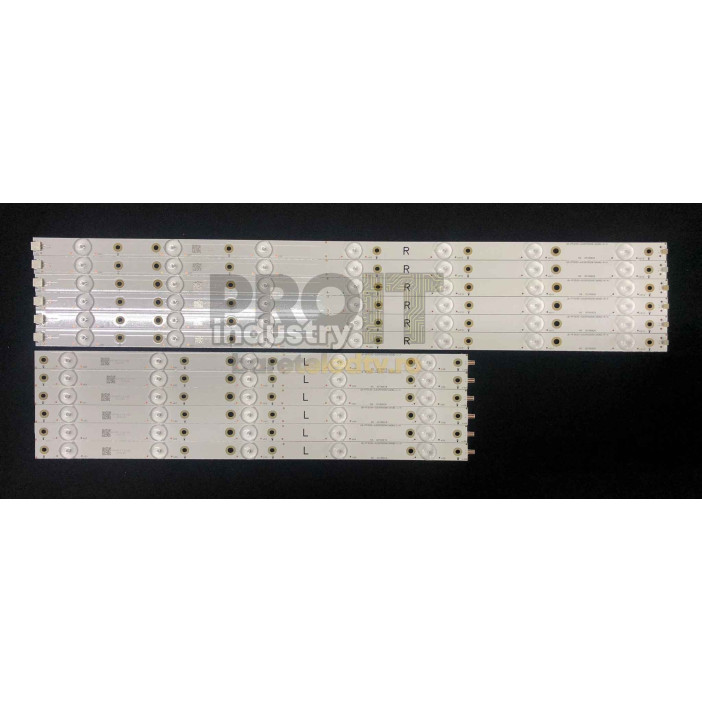 LED Backlight Strip Philips 50" - 6 strips x 12 LEDs (7 + 5 LEDs), 3V, 12 pieces L + R