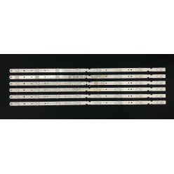 LED Backlight Strip TCL 65" - 6 strips x 8 LEDs - 6V - 615mm - JL.D65081330-365AS-M