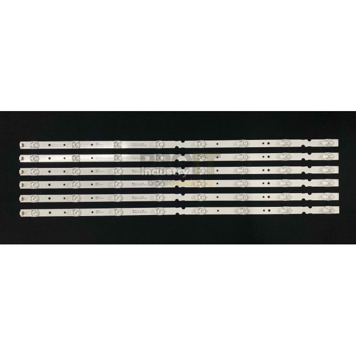 LED Backlight Strip TCL 65" - 6 strips x 8 LEDs - 6V - 615mm - JL.D65081330-365AS-M