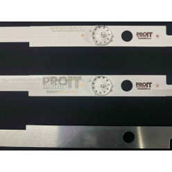 LED Backlight Strip Sharp 43" - 3 strips x 9 LEDs - 3V - 830mm, aluminiu