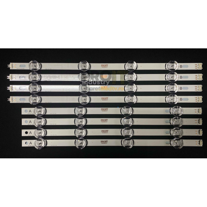 LED Backlight Strip LG 42" - set 8 strips 4A+4B (4 + 4 LEDs)