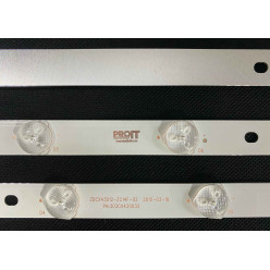 LED Backlight Strip other brands 43" - 4 strips x 12 LEDs - 3V - 825mm - ZDCX43D12-ZC14F-02 - HL-00430A28-1201S-01 A2