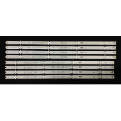LED Backlight Strip LG 49" - 4 strips x 8 LEDs - 8 pieces x 4 LEDs - 3V - 6916L-2453A + 6916L-2552A + 6916L-2710A + 6916L-2712A