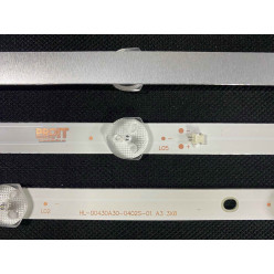 Комплект ленти универсални 43" - 3 ленти x 8 LED - 3V - 810mm - HL-00430A30-0402S-01 A3