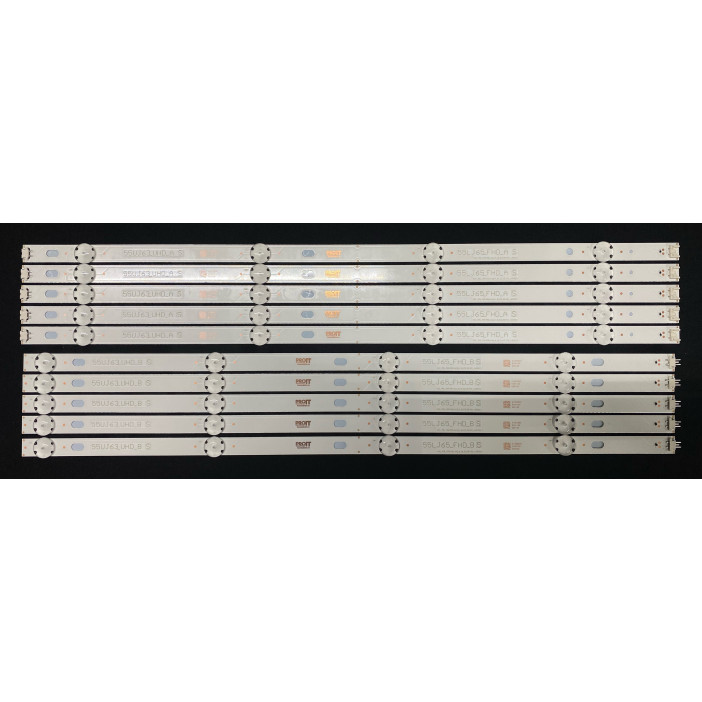 LED Backlight Strip LG 55" - 5 strips x 8 LEDs (A + B - 4 + 4 LEDs), 10 pieces - 55UJ63_UHD_A + 55UJ63_UHD_B