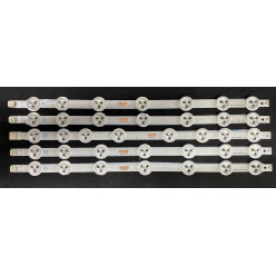 LED Backlight Strip other brands 39" - 5 strips - 4A x 7 LEDs + 1B x 8 LEDs - 3V - 355mm