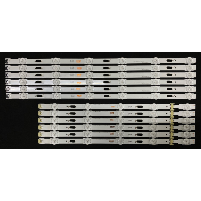 LED Backlight Strip Samsung 48" - 6 double strips (6 + 5 LEDs), 12 pieces, 3V - V5DU-480DCA-R1 V5DU-480DCB-R1