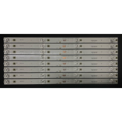 LED Backlight Strip other brands 49" 50" - 8 strips x 4 LEDs - 6V - 403mm - MS-L2006 V1 - MS-L2327 V1