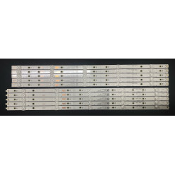 LED Backlight Strip Philips 55" - 5 strips x 10 LEDs - 5L + 5R - 3V - 550mm + 533mm - LB-GM3030-GJ0D22555X10PC09-T